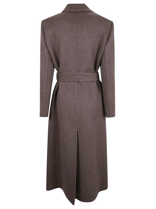 25FW 브루넬로 쿠치넬리 브루넬로 쿠치넬리 더블 브레스티드 피 코트 MD5329893 C017 Brown - BRUNELLO CUCINELLI