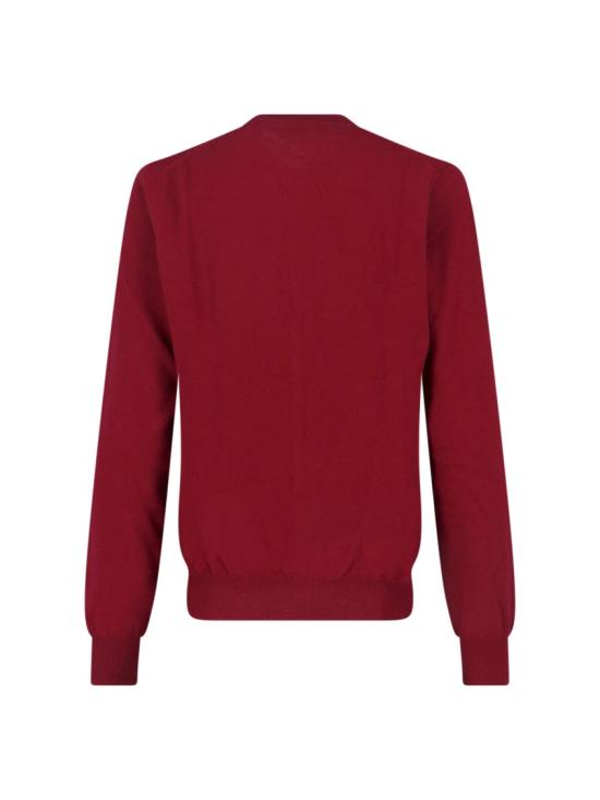 25FW 꼼데가르송 플레이 레드 하트 x 라인스톤 라운드 넥 가디건 AX N802 0514 Red - COMME DES GARCONS