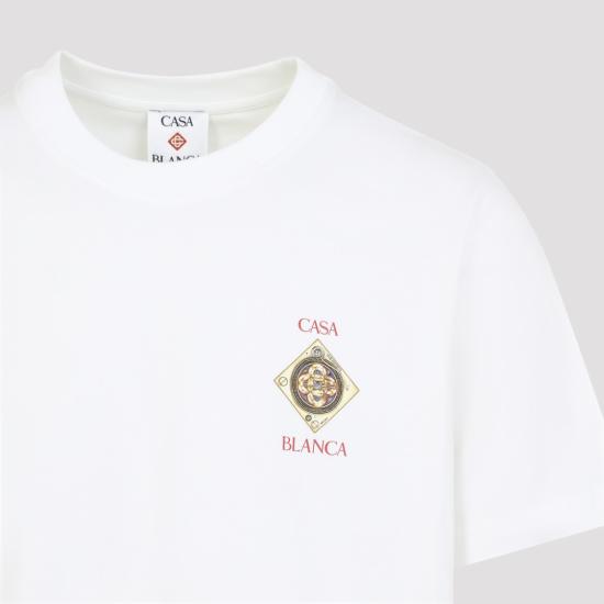 26SS 카사블랑카 반팔 티셔츠 MSS26JTS00102 White - CASABLANCA