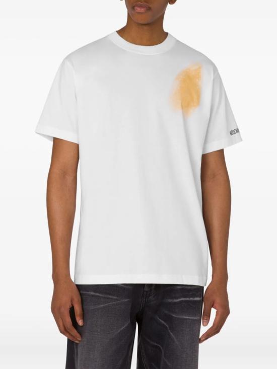 25FW 모스키노 반팔 티셔츠 V07025241 White - MOSCHINO