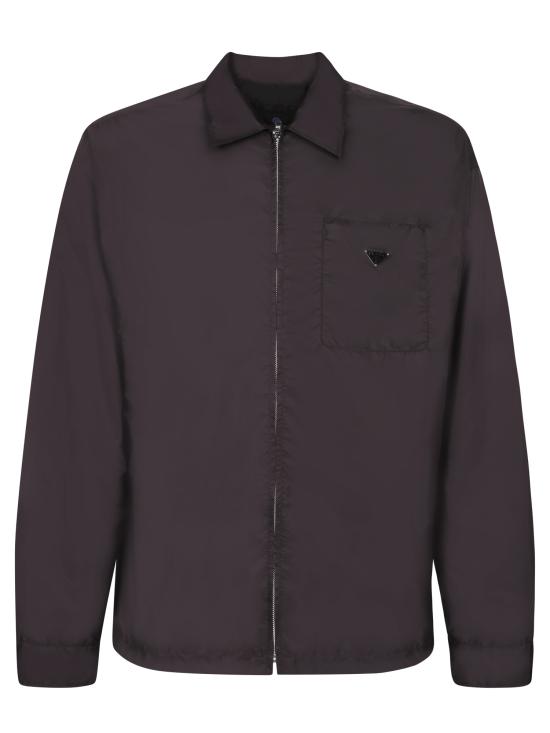 26SS 프라다 리나일론 지퍼 셔츠 SC847 1WQ9 F0002 Black