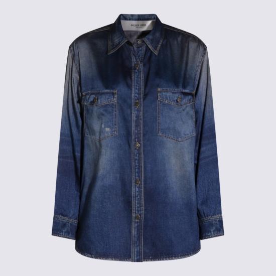 26SS 골든구스 데님 자켓 GWP02525P00240650100 Blue - GOLDEN GOOSE