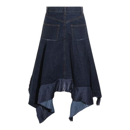 26SS 사카이 데님 스커트 2608315401 Black - SACAI