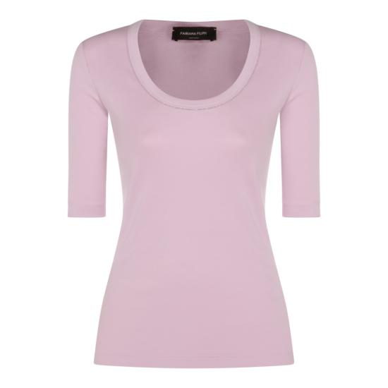 26SS 파비아나 필리피 반팔 티셔츠 JED266F603L8962201 Pink