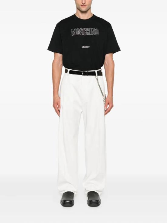 25FW 모스키노 반팔 티셔츠 V07265241 Black - MOSCHINO