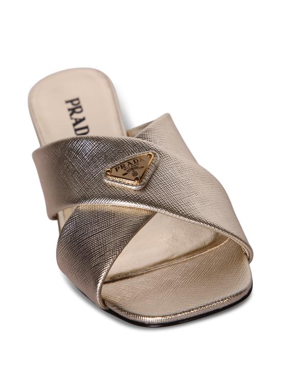 26SS 프라다 크리스크로스  힐 뮬 1XX788 3A9S F0846 Metallic - PRADA