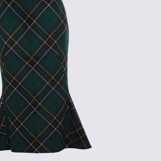 25FW 알렉산더 맥퀸 미디 스커트 839654QJAFI4348 Green - ALEXANDER MCQUEEN