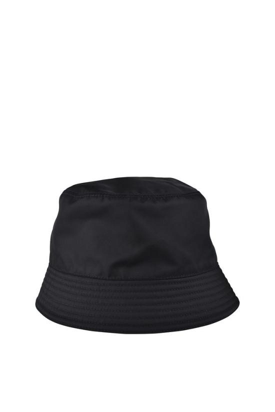  프라다 모자 자수 로고가 있는 클래식 버킷햇 (레나일론 소재) - PRADA