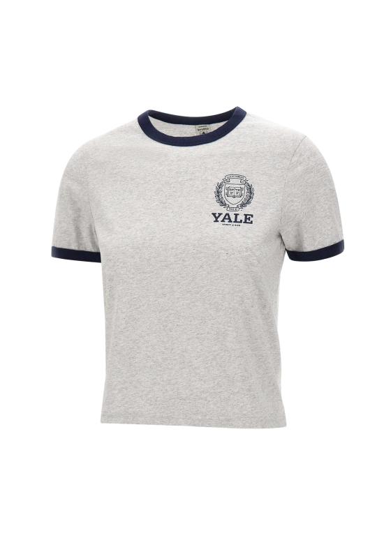 26SS SPORTY & RICH X YALE 반팔 티셔츠 TO073611677GY18 GRYNAVY Grey