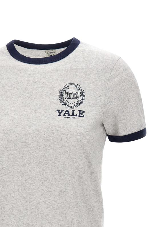 26SS SPORTY & RICH X YALE 반팔 티셔츠 TO073611677GY18 GRYNAVY Grey - OTHER BRANDS