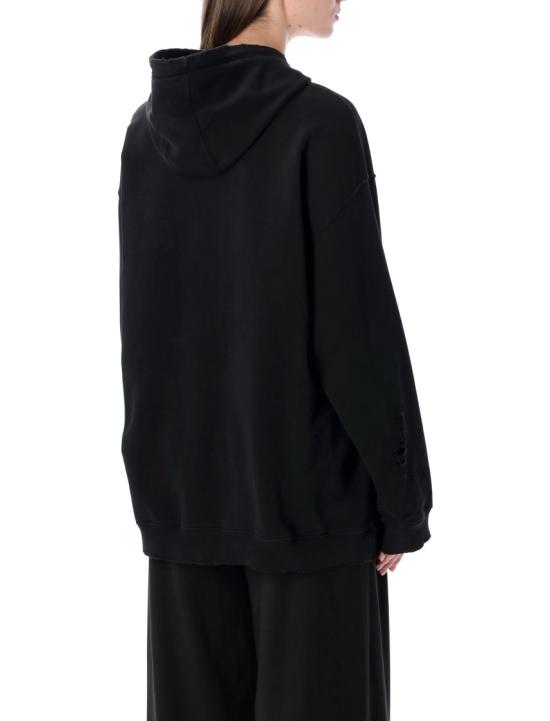 26SS MM6 메종마르지엘라 후드 티셔츠 S52DA0083M25025 Black - MM6 MAISON MARGIELA