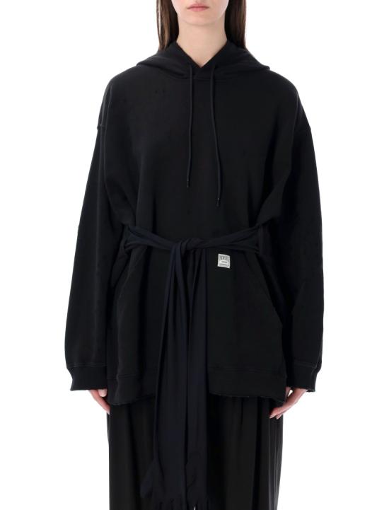 26SS MM6 메종마르지엘라 후드 티셔츠 S52DA0083M25025 Black