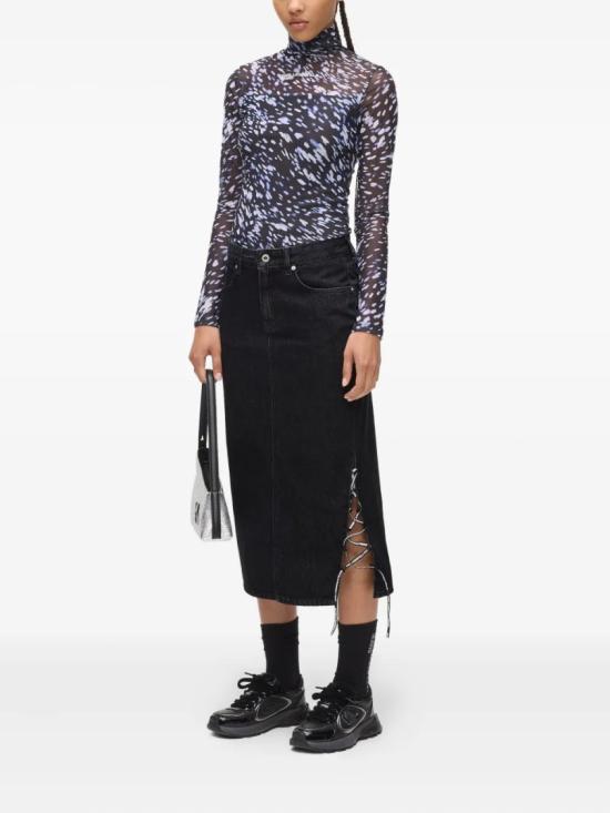 25FW 칼라거펠트 데님 스커트 A4W120021GD Black - KARL LAGERFELD