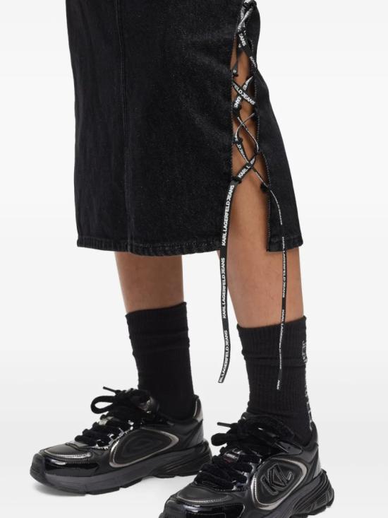 25FW 칼라거펠트 데님 스커트 A4W120021GD Black - KARL LAGERFELD