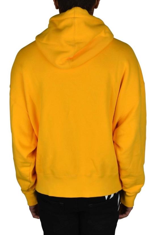  팜앤젤스 후드 티셔츠 테디베어 시그니처 프린트가 있는 노란색 후드티 - PALM ANGELS