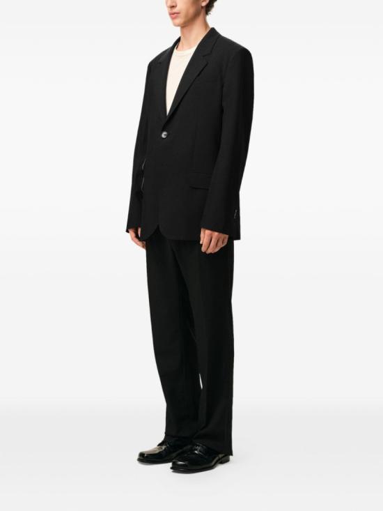 26SS 아미 뉴 울 스트레이트 싱글 브레스티드 자켓 HBV763 WV0194 001 Black - AMI