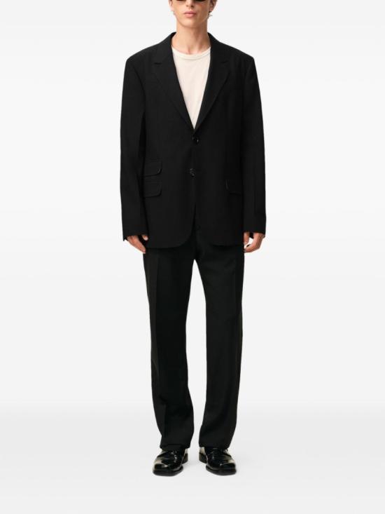 26SS 아미 뉴 울 스트레이트 싱글 브레스티드 자켓 HBV763 WV0194 001 Black - AMI