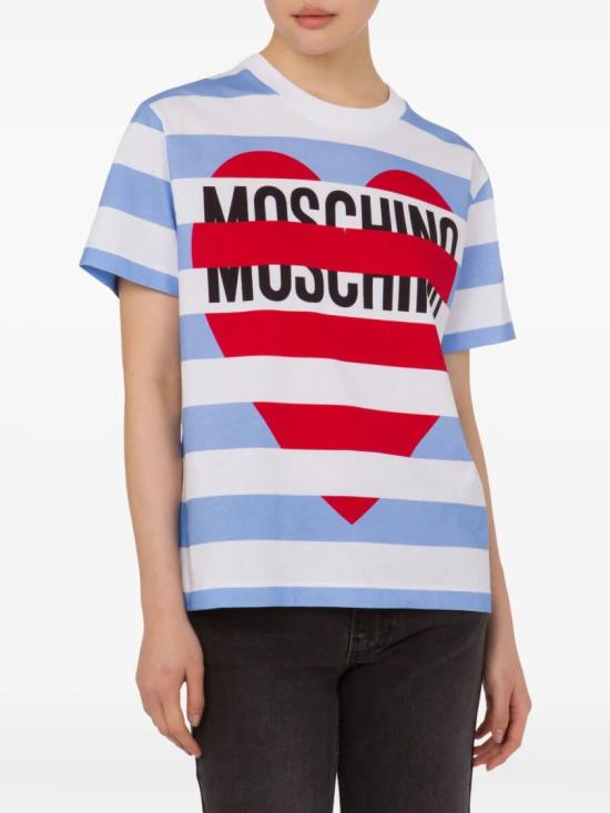 25FW 모스키노 반팔 티셔츠 J07168236 White - MOSCHINO