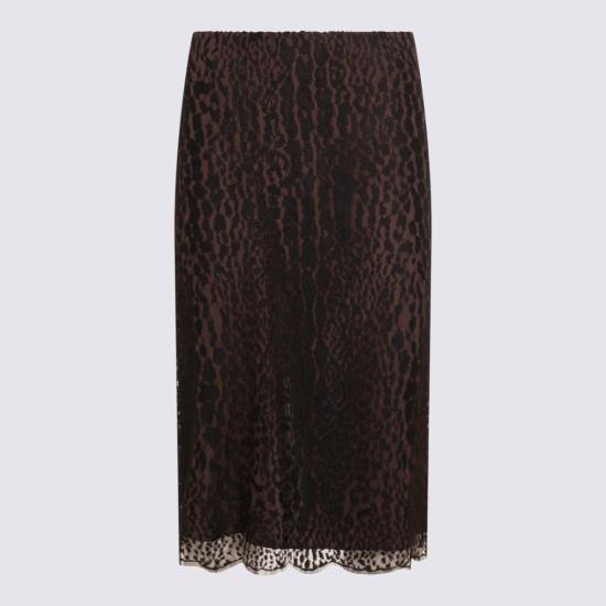 25FW 톰포드 미디 스커트 GC5817FAX1546XBLCH Brown - TOMFORD
