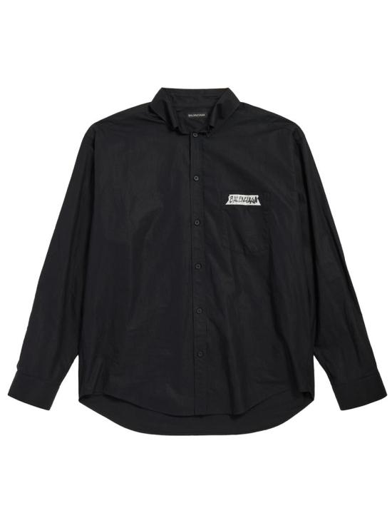 26SS 발렌시아가 긴팔 셔츠 857809 TRM28 1000 Black