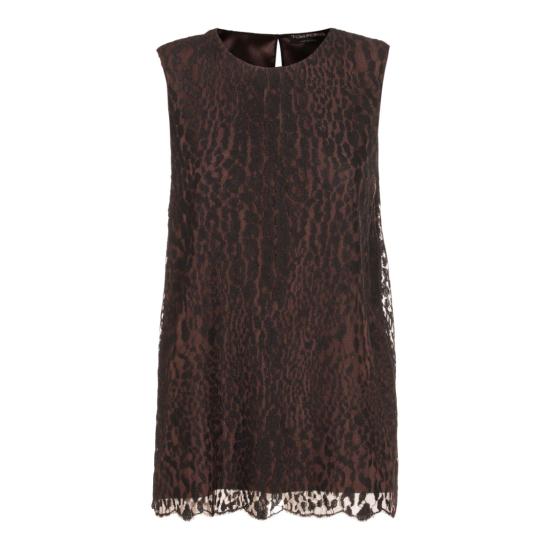 25FW 톰포드 민소매 티셔츠 TS2117FAX1546XBLCH Brown