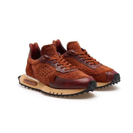 25FW 비포지티브 스니커즈 RACE01CAF Brown - BE POSITIVE