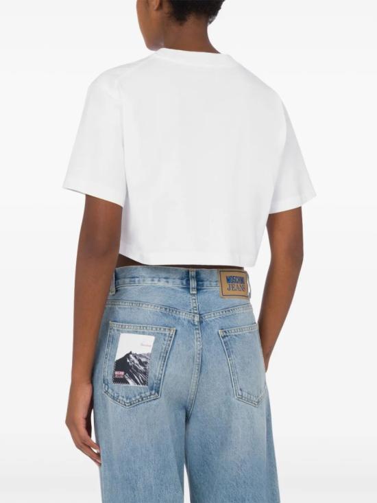 25SS 모스키노 반팔 티셔츠 J07053229 White - MOSCHINO