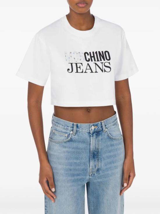 25SS 모스키노 반팔 티셔츠 J07053229 White - MOSCHINO