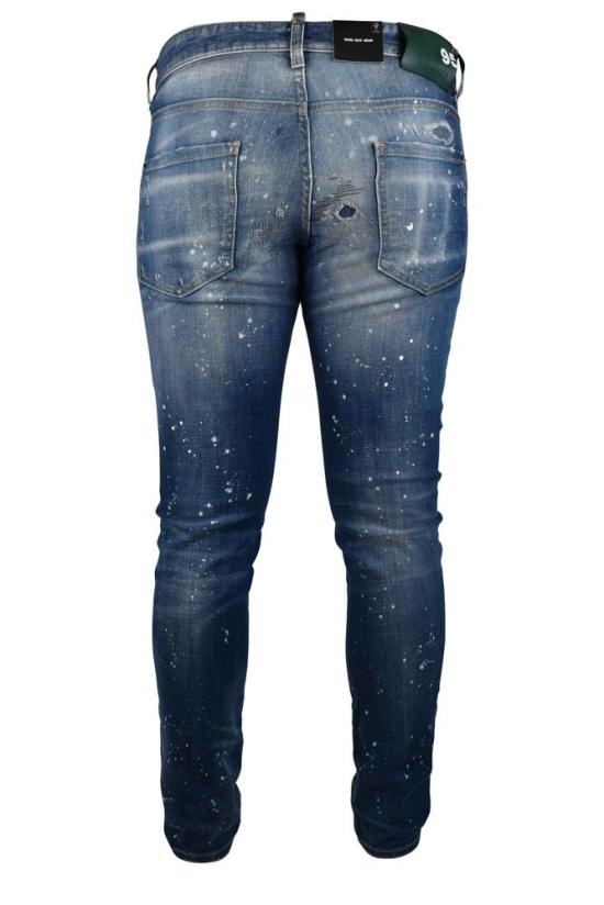  디스퀘어드2 데님 팬츠 시그니처 디테일이 돋보이는 슬림핏 디스트레스드  진 - DSQUARED2