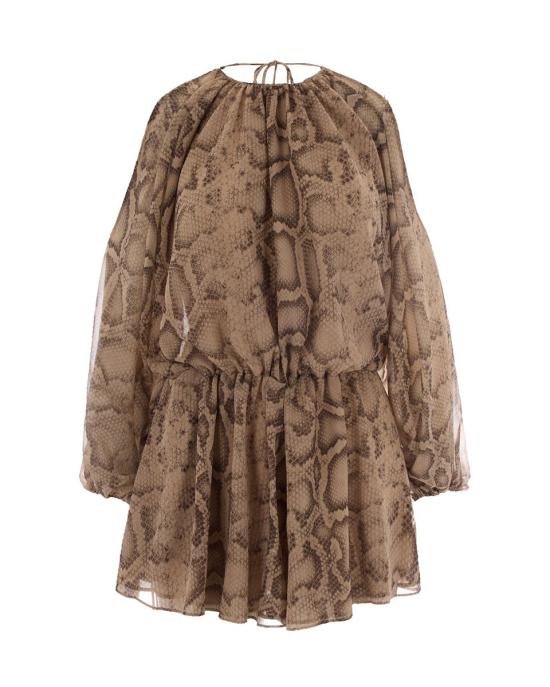 26SS 안다마네 미디 원피스 T190171BTNP264851 NATURAL PYTHON