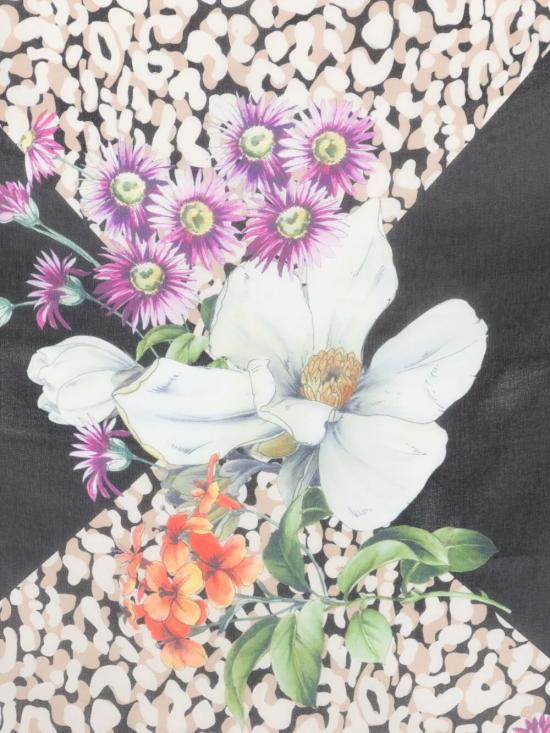 26SS 트윈셋 머플러/스카프 261TA4220 13260 LEOPARD FLOWER BLACK PRINT - TWINSET