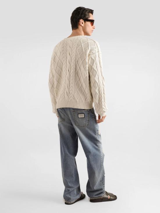 26SS 돌체앤가바나 긴팔 티셔츠 GXX37Z JGMFLA3791 Beige - DOLCE & GABBANA