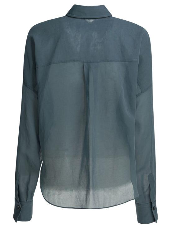 26SS 브루넬로 쿠치넬리 셔츠 M0F91MX616C9704 BLUE - BRUNELLO CUCINELLI