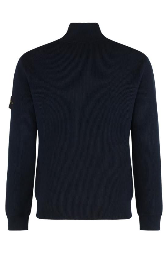 26SS 스톤 아일랜드 리브드 소프트 오가닉 코튼 레귤러핏 집업 가디건 5100126S00D8 V0020 BLUE - STONE ISLAND