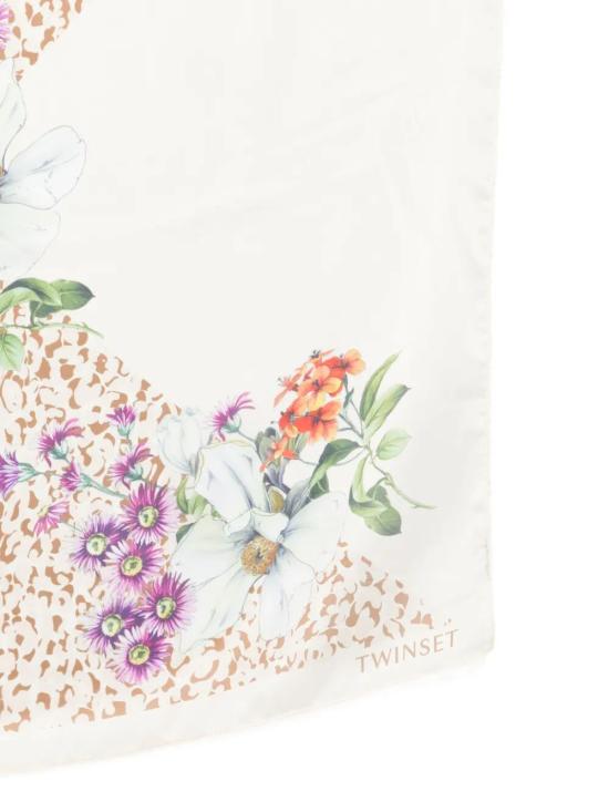 26SS 트윈셋 머플러/스카프 261TA4220 13261 LEOPARD FLOWER PARCHMENT PRINT - TWINSET