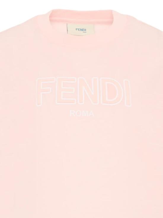 26SS [키즈] 펜디 티셔츠 JUI202 7AJ F1UL9 PINK PEONY - FENDI