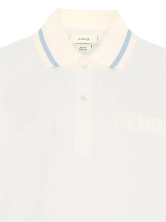 26SS [키즈] 펜디 폴로 셔츠 JMI496 7AJ F0TU9 CHALK - FENDI