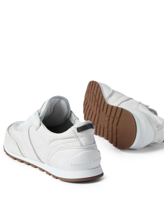26SS 브루넬로 쿠치넬리 샤이니 루프 소프트 그레인 가죽 러너 MZDKG3235 C4295 BUTTER - BRUNELLO CUCINELLI