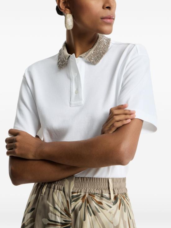 26SS 브루넬로 쿠치넬리 폴로 티셔츠 M0T63EJ105 C6159 White - BRUNELLO CUCINELLI