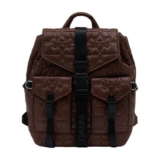 26SS 가니 퀼티드 리테크 백팩 B2080004 979 BROWN