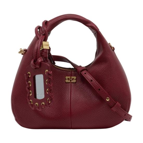 26SS 가니 그레인드 미니 호보백 B2070141 09F red