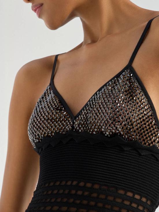 26SS 제니 미디 원피스 80AAF837CMX61899 Black - GENNY