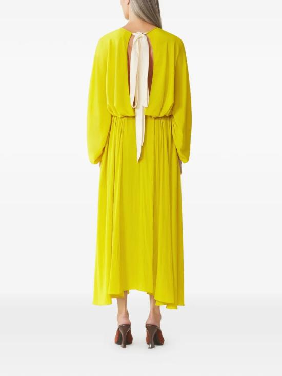 26SS 랑방 롱 원피스 RWDR00584778882 Yellow - LANVIN
