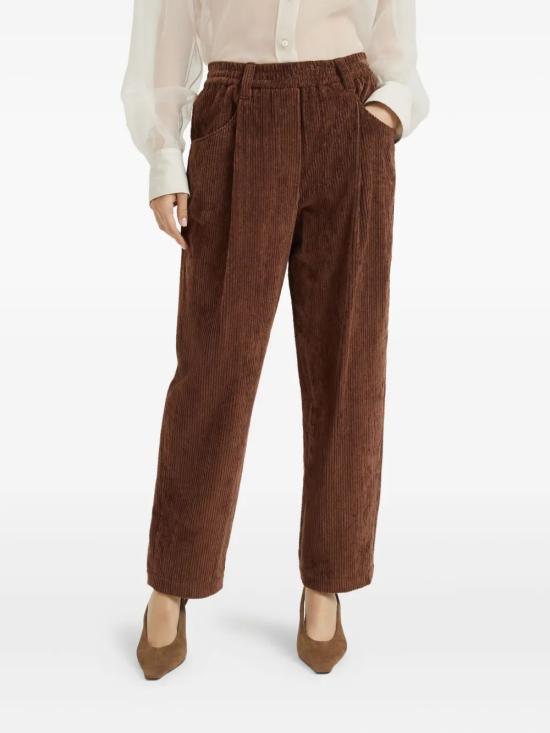 25FW 브루넬로 쿠치넬리 스트레이트 팬츠 MD574P8773C4413 Brown - BRUNELLO CUCINELLI