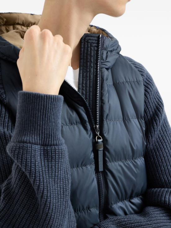 26SS 브루넬로 쿠치넬리 나일론 후드 다운 재킷 MD5987779C8901 BLUE - BRUNELLO CUCINELLI