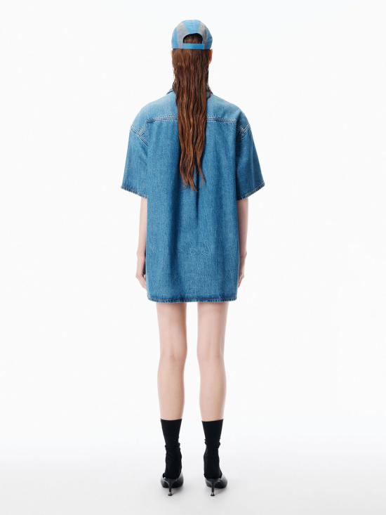 26SS 알렉산더 왕 미디 원피스 4DC1266940 400C BLUE - ALEXANDER WANG