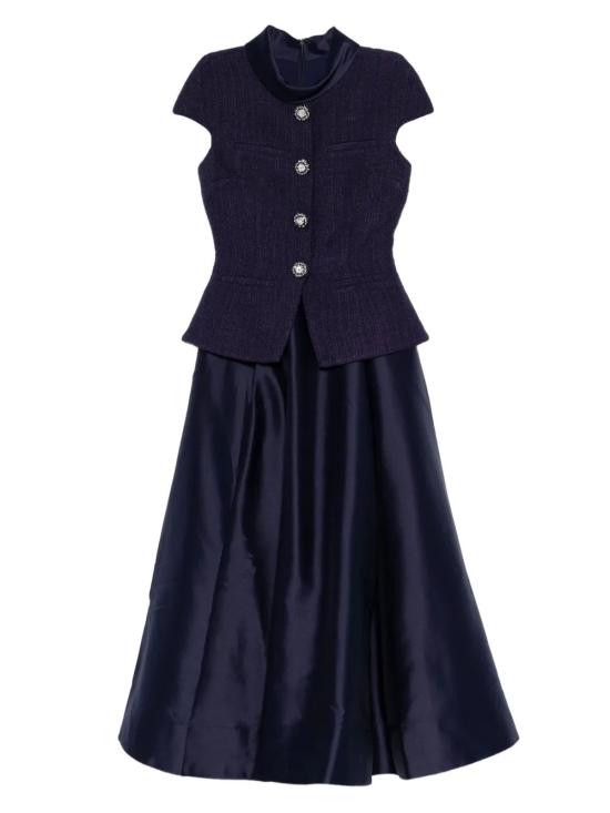 26SS 셀프 포트레이트 미디 원피스 RS26161MN NAVY