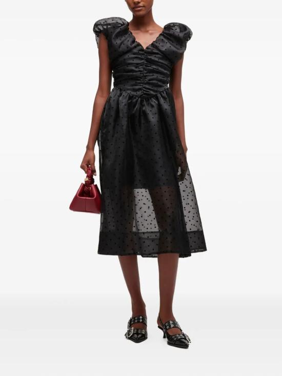 26SS 가니 미디 원피스 A1030107 099BLACK - GANNI