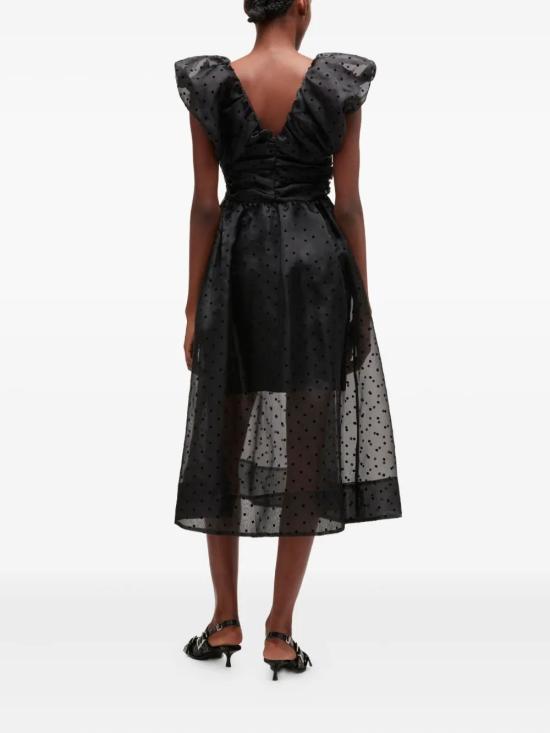 26SS 가니 미디 원피스 A1030107 099BLACK - GANNI