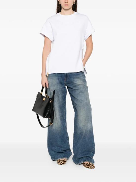 26SS 엘리자베타프랜치 반팔 티셔츠 MA75P61E2 270GESSO - ELISABETTA FRANCHI